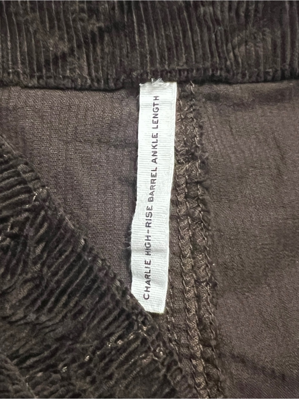 Rag & Bone Charlie Ankle Barrel Corduroy Pants Dark Brown Size 31 - Picture 8 of 11
